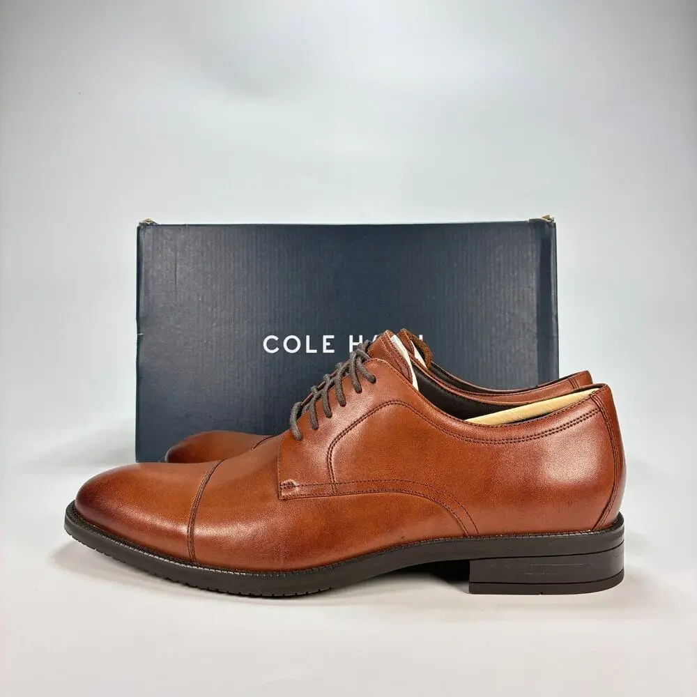 Cole Haan Modern Essentials British Tan Oxford Dress Shoes C34138 Mens Size 9.5M